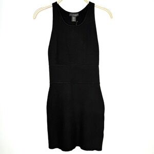 House Of Harlow 1960 Luxe Essentials Black Ribbed Knit Bodycon‎ Dress Size S